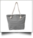 RPHNDL-GRAY Canvas Rope Handle Tote Bag Embroidery Blanks - GRAY ...