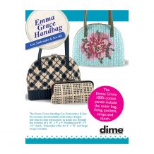 DIME Designs in Machine Embroidery - Emma Grace Cut & Sew Handbag™ Kit - Floral & Tartan