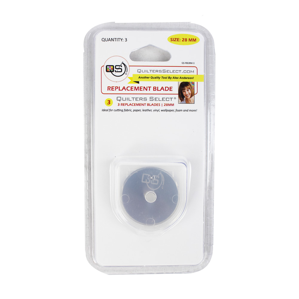 Quilters Select 28mm Deluxe Rotary Blade Replacements - 3 Blade Pack