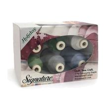 Signature - Mercerized 50-weight Cotton Quilting Thread - 6-spool Holiday Gift Set