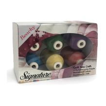 Signature - Mercerized 50-weight Cotton Quilting Thread - 6-spool Beachy Gift Set