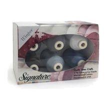 Signature - Mercerized 50-weight Cotton Quilting Thread - 6-spool Winter Gift Set
