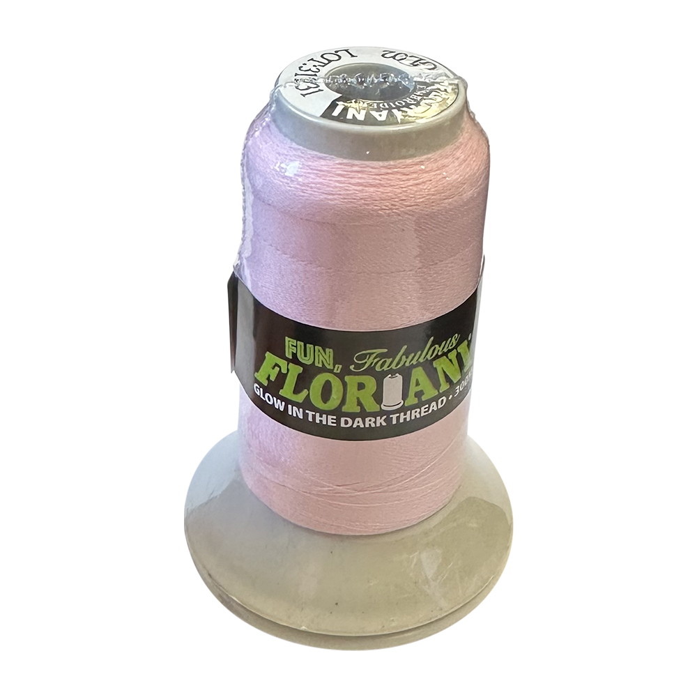 Floriani Glow In The Dark 40wt Thread - 300 Yard Spool - Pink