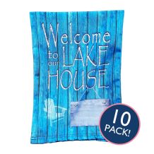 The Coral Palms® EasyStitch 2-Sided Garden Banner Flag - LAKE HOUSE - 10/pack