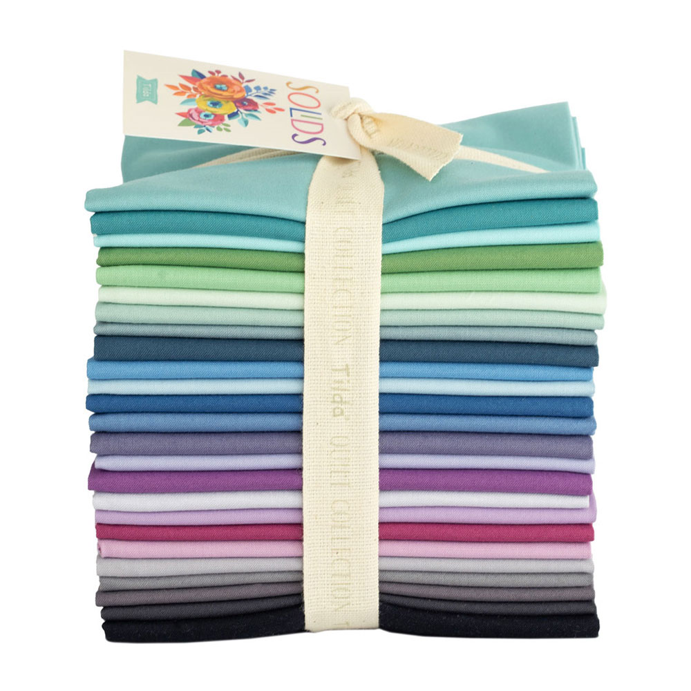 Tilda - Solids Fat Quarter Cool Bundle - 25-pieces - 20in x 22in