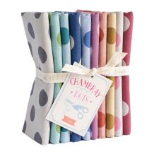 Tilda - Chambray Dots Fat Quarter Bundle - 10-pieces - 20in x 22in