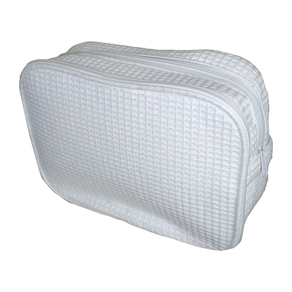 Cotton Waffle Cosmetic Bag - Jumbo