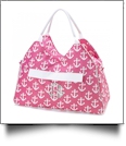 Beach and Pool Bag Embroidery Blanks - PINK ANCHOR